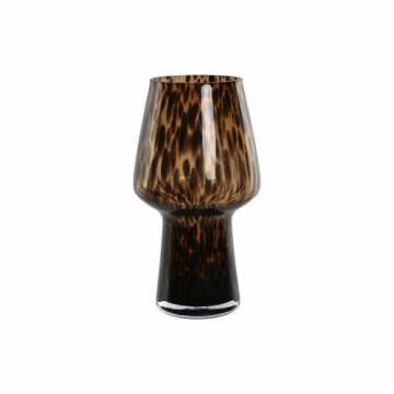 Vase Home ESPRIT Brown Black Crystal Modern 16,5 x 16,5 x 29 cm