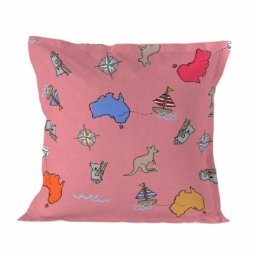 Pillowcase HappyFriday Baleno Teen Pink Kangaroo Multicolour 60 x 60 cm