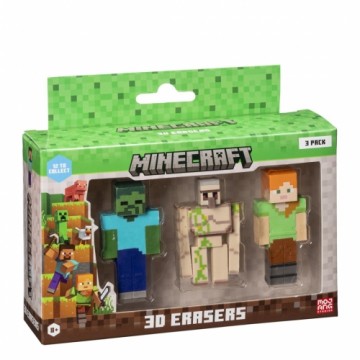 P.m.i. Kids World MINECRAFT 3D ERASERS - 3 PACK VER.C