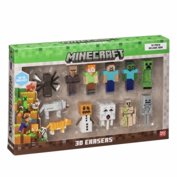 P.m.i. Kids World MINECRAFT 3D ERASERS - 12 PACK DELUXE BOX