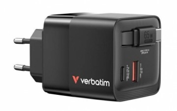 Verbatim 32217 GaN Зарядка 65W 2x USB-C / USB-A + Aдаптер