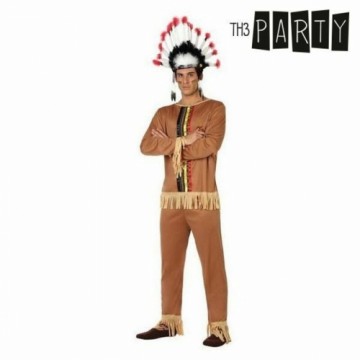 Costume for Adults Th3 Party Brown American Indian (2 Pieces)