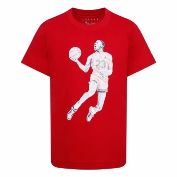 Child's Short Sleeve T-Shirt Jordan Air Jordan Dots Ss Red