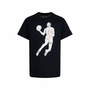 Child's Short Sleeve T-Shirt Jordan Air Black