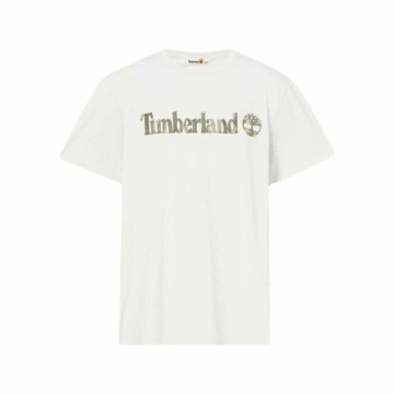 Vīriešu Krekls ar Īsām Piedurknēm Timberland Kennebec River Camo Linear Logo Balts