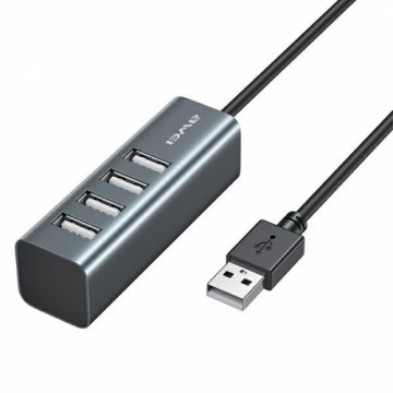 AWEI HUB CL-122 4xUSB-A|USB-A czarny|black