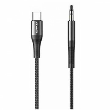 AWEI Adapter CL-116T USB-C|Jack 3.5 czarny|black