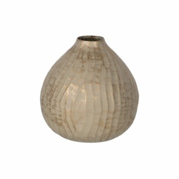 Vase Beige Golden Iron 25 x 25 x 25 cm