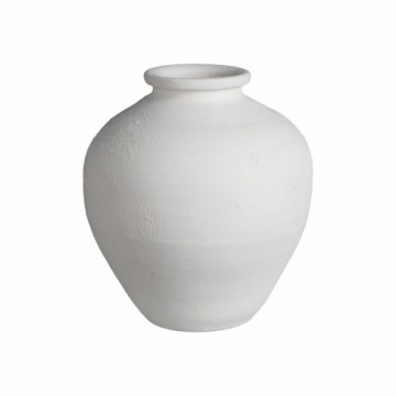 Vase White Ceramic Terracotta 34 x 34 x 37 cm