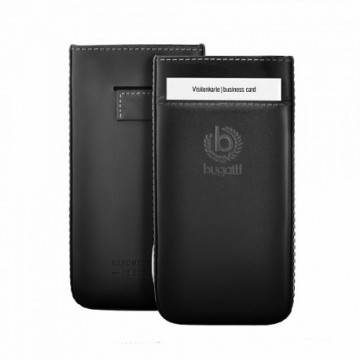 Bugatti PurePremium universal leather case for devices Samsung I9500 Galaxy S4 black