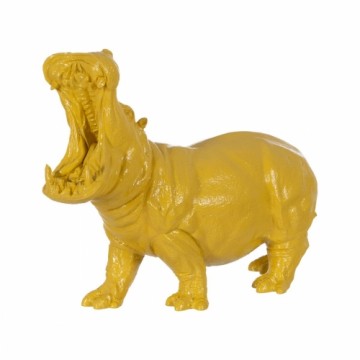 Decorative Figure Yellow Hippopotamus 66 x 25,5 x 51 cm