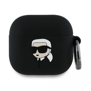 Karl Lagerfeld KLA4RUNIKK AirPods 4       cover czarny|black Silicone Karl Head 3D