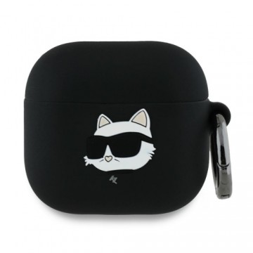 Karl Lagerfeld KLA4RUNCHK AirPods 4       cover czarny|black Silicone Choupette Head 3D