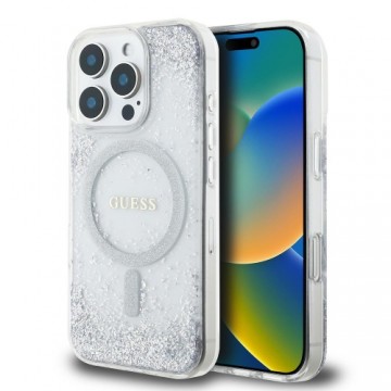 Guess GUHMP16XRGRGES iPhone 16 Pro Max    6.9" srebrny|silver hardcase Resin Gradient Glitter MagSafe