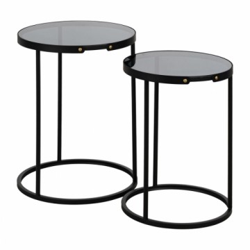 Set of 2 tables Black 46 x 46 x 60 cm (2 Units)