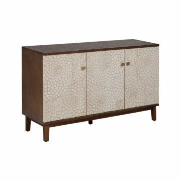 Sideboard MANACOR White Brown Pine 135 x 40 x 80 cm