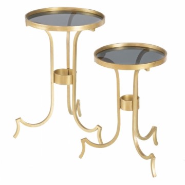 Set of 2 tables Golden Smoked 38,5 x 38,5 x 61 cm (2 Units)