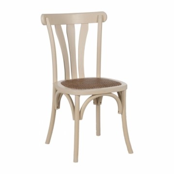 Dining Chair Cream Natural Rattan Elm wood 48 x 47 x 88,5 cm