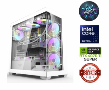 Mdata Gaming Core Ultra 5-245K 32GB 1TB SSD 1TB HDD RTX 4070 Ti Super Windows 11 Pro