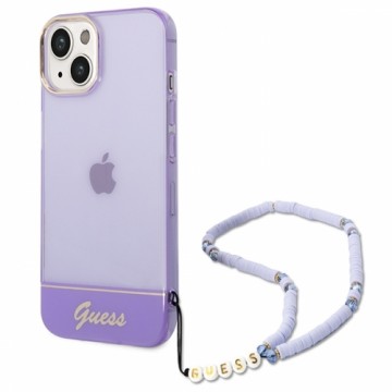 Guess GUHCP14SHGCOHU iPhone 14 6,1" fioletowy|purple hardcase Translucent Pearl Strap