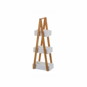 Bathroom Shelves White Natural 30 x 19 x 81 cm