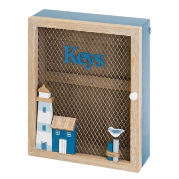 Key cupboard Blue Natural 20 x 8 x 26 cm