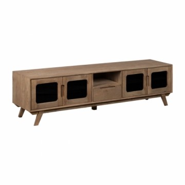 TV furniture BURNIE Black Natural 180 x 40,5 x 48 cm