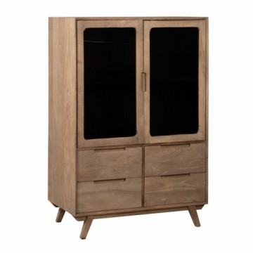 Cupboard BURNIE Black Natural Crystal Mango wood 107 x 40,5 x 142 cm