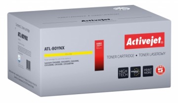 Activejet Toner ATL-80YNX (replacement Lexmark 80C2HYE, Supreme; 3000 pages; yellow)