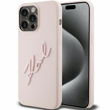 Karl Lagerfeld KLHCP15XSKSBMCP iPhone 15  Pro Max 6.7" różowy|pink hardcase Silicone Karl Script