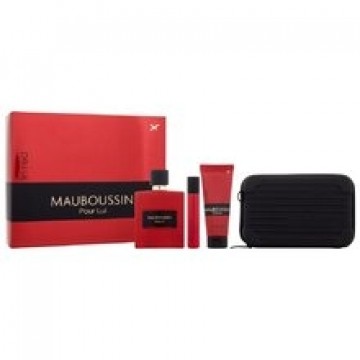 Mauboussin Pour Lui In Red Gift set EDP 100 ml, shower gel 75 ml, EDP 20 ml and shoulder bag