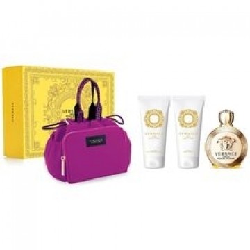 Versace Eros Pour Femme Gift set EDP 100 ml, body lotion 100 ml, shower gel 100 ml and handbag