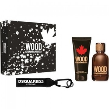 Dsquared2 Wood pour Homme Dárková sada EDT 100 ml, sprchový gel 100 ml a klíčenka