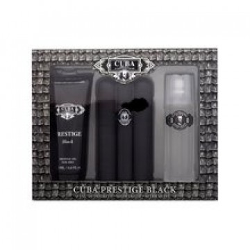 Cuba Prestige Black Gift set EDT 90 ml, shower gel 200 ml and aftershave 100 ml