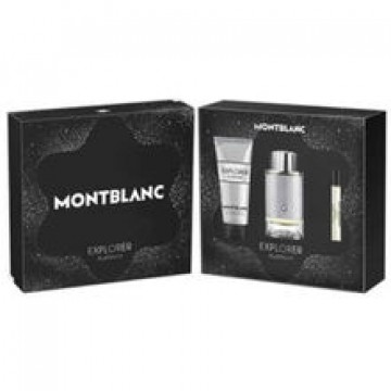 Mont Blanc Explorer Platinum Gift set EDP 100 ml, shower gel 100 ml and miniature EDT 7.5 ml