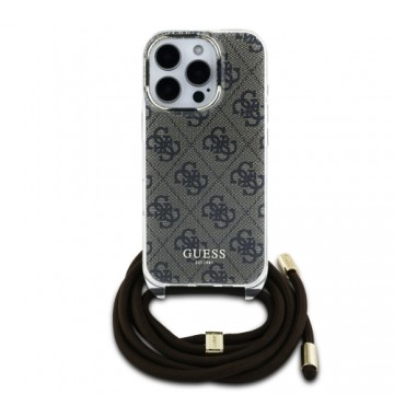 Guess IML 4G Printed Crossbody Strap Case for iPhone 16 Pro Brown (Damaged Package)