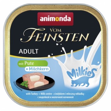 ANIMONDA Vom Feinsten Adult Milkies with Turkey and Milky Filling - Wet Cat Food - 100g