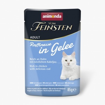 ANIMONDA Vom Feinsten Adult Raffinesse in Jelly rich in Chicken with Cod - wet cat food - 85 g