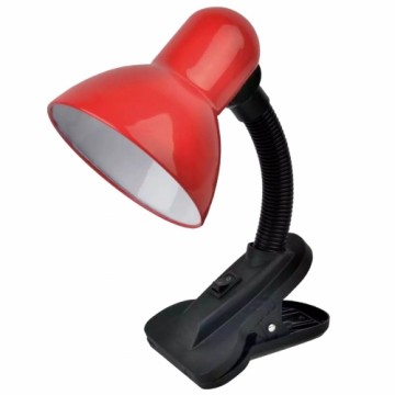 Galda lampa ar klipsi 60W, E27, sarkana BESK