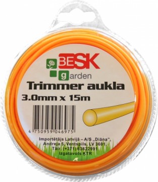 Trimmera aukla 3.0mm*15m apaļa