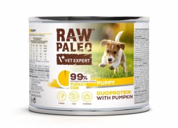 RAW PALEO Duoprotein Turkey & Cod Puppy - wet dog food - 200g