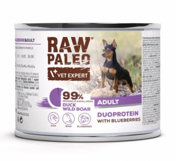 RAW PALEO Duoprotein Duck & Boar Adult - wet dog food - 200g