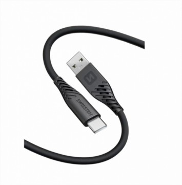 Swissten Soft Silicone USB - USB-C 60W Кабель для передачи данных и зарядки 0.4m