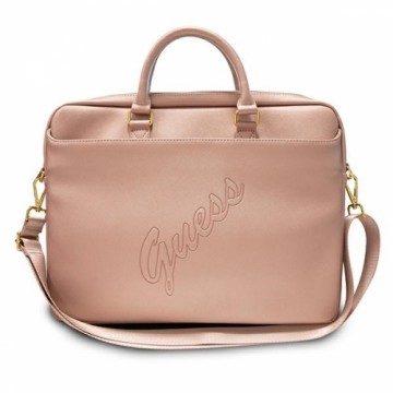 Guess Torba GUCB15PUSASPI 16" różowy|pink Saffiano Script