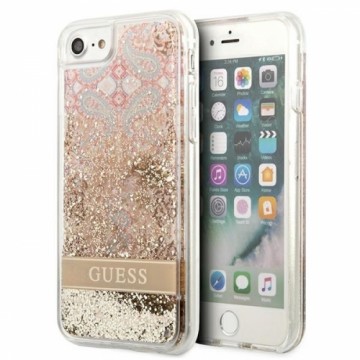 Guess GUHCI8LFLSD iPhone SE 2022 | SE  2020 | 7 | 8 złoty|gold hardcase Paisley Liquid Glitter