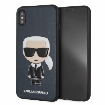 Karl Lagerfeld KLHCI65IKPUBL iPhone Xs Max hardcase niebieski|blue Iconic Karl Embossed