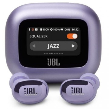 JBL Live Buds 3 Premium Hi-Fi Skaņa TWS Bluetooth austiņas ar LCD lādētāja korpusu Purpura