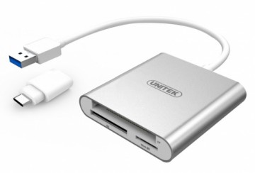 Unitek USB3.0 to Multi-In-One Aluminium Card Reader (With USB Type-C Adaptor)