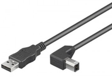 MicroConnect  USB2.0 A-B 2m M-M USB B male angled