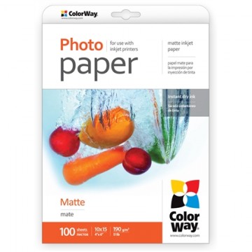 ColorWay Matte Photo Paper  10x15  190 g|m2  100 sheets